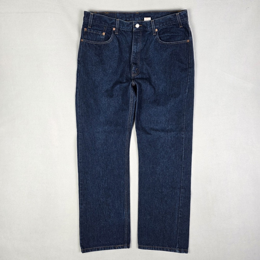 Vintage 90s Levis 505 Straight Jeans Mens 38x30 Fits 36x30 Blue Regular Fit